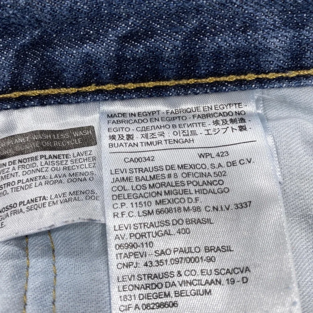 Levis 505 Jeans Mens 40x32 Blue Regular Fit Straight Leg Denim Medium Wash